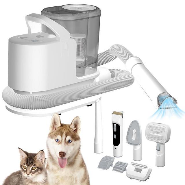 WHALL Pet Grooming Vacuum for 99% Hair, 3 Mode Suction Dog Vacuum Brush for Shedding Grooming, Low Noise Dog Hair Vacuum Groomer with 2.3L Dust Cup
