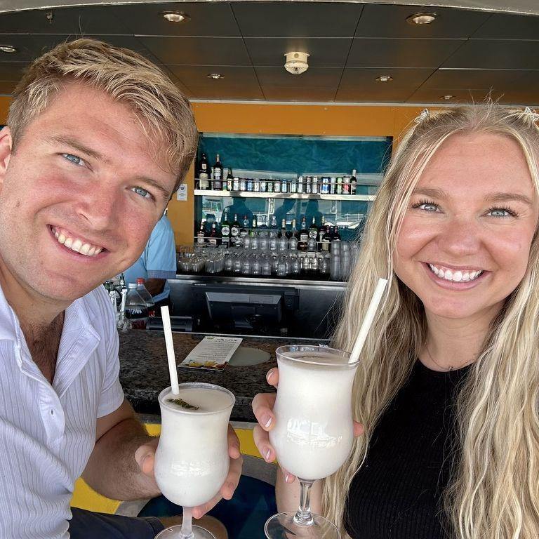 First drink on our cruise, Sept 2024 - HAD to be a pina colada :)