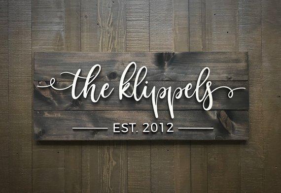 Pallet Sign / Last Name Sign / Custom Wood Sign / Established Sign /  Personalized Wedding gift / Wedding Sign / 3D Sign / Family Name Sign