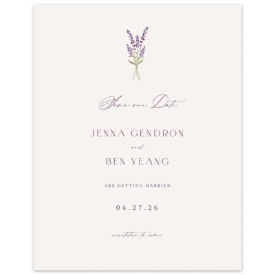 Beige Rustic Wedding Digital Save the Date - Marat Portrait