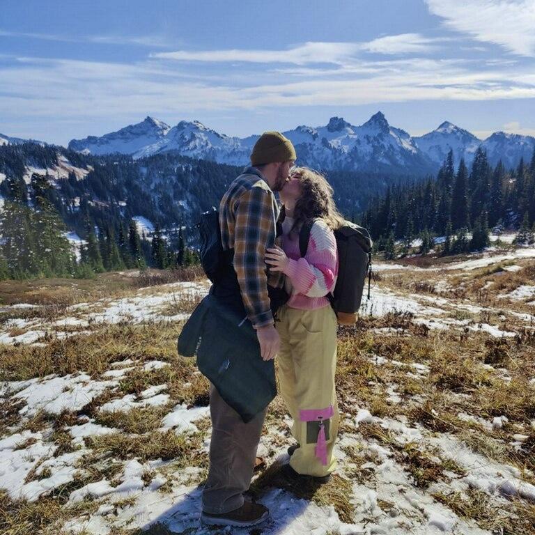 This was right after Trevor proposed at Mt. Rainier!🥰