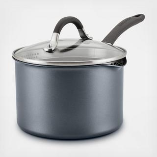 A1 Series Nonstick Induction Straining Sauce Pan with Lid