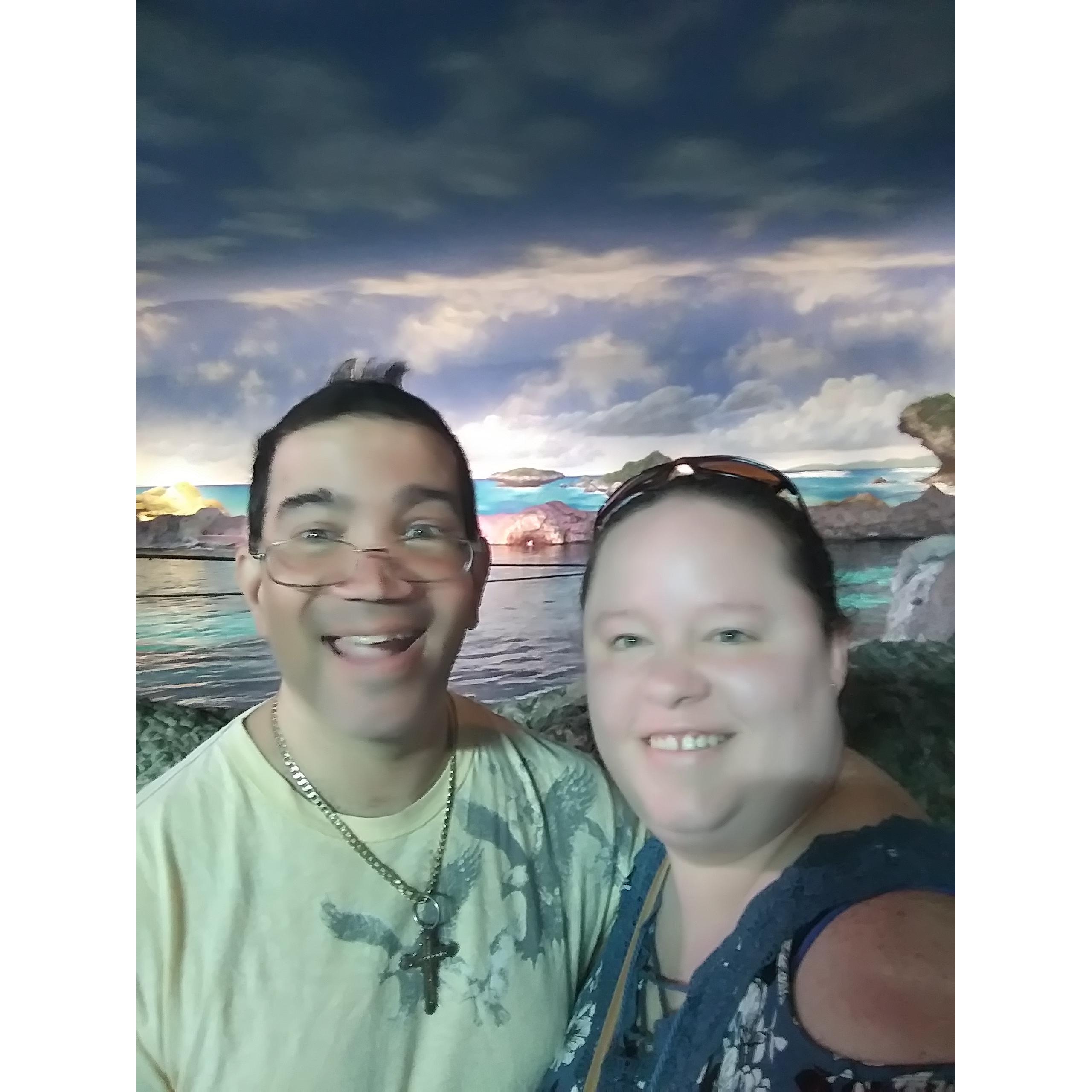 This was taken at the Ripley's Aquarium in Pigeon Forge, TN, right in front of the shark tank! Perfect backdrop I'll say!