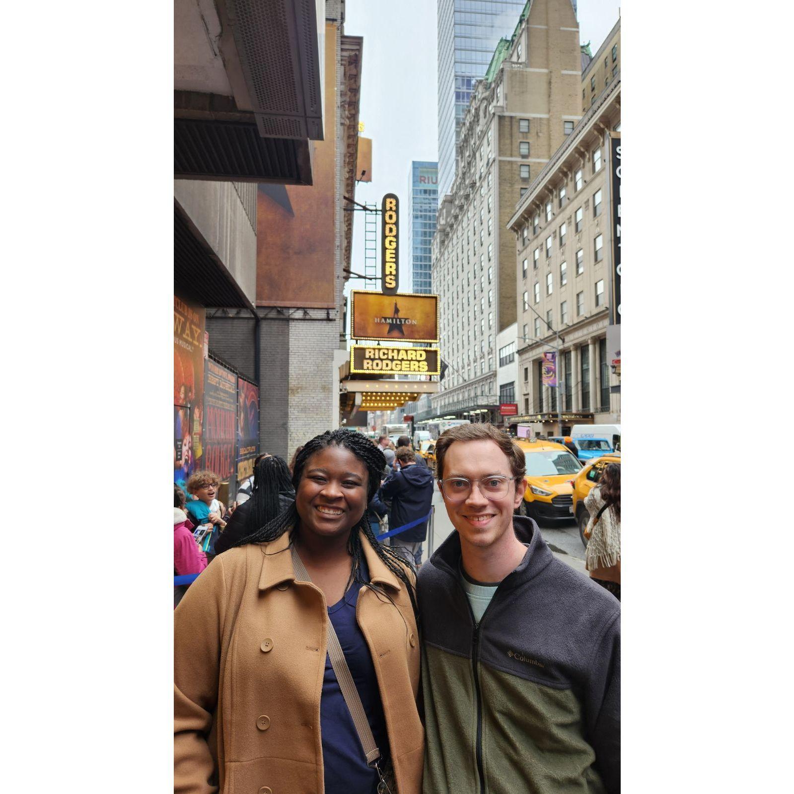 At Hamilton on Broadway!