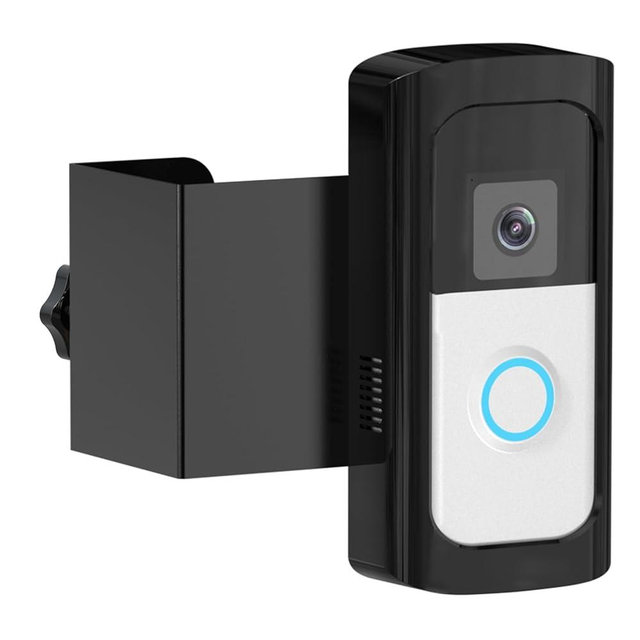 Anti-Theft Ring/Camera Video Doorbell Mount, Doorbell Door Bracket No Drilling Compatible with R/ing Video Doorbell 2/ (2020 Release)/ Battery Doorbell Plus/Pro for Houses, Apartments, Rentals (Black)