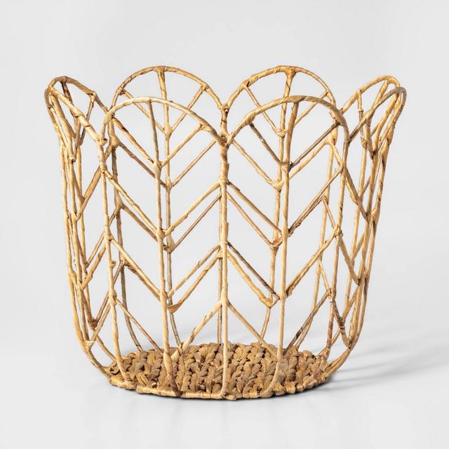 Large Tulip Shaped Woven Basket - Pillowfort™
