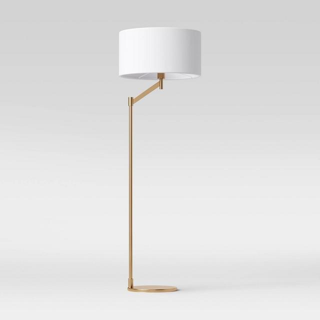 Modern Arm Floor Lamp (Includes LED Light Bulb)Brass - Project 62™
