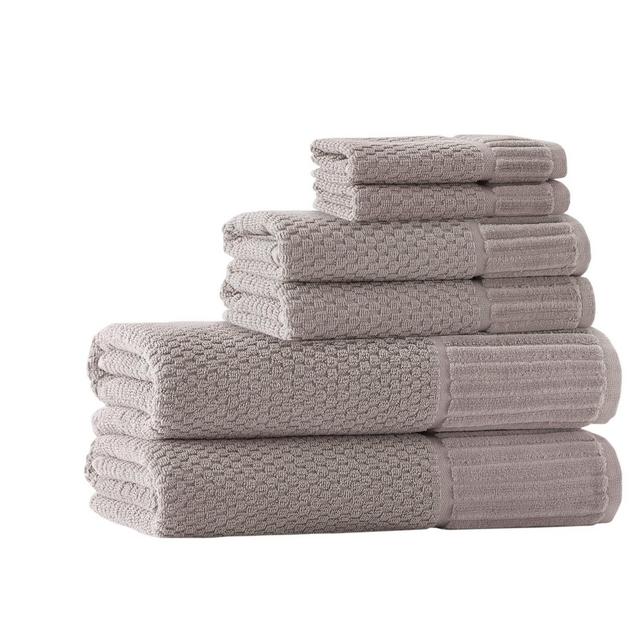 6pc Timaru Turkish Cotton Bath Towel Set Sand - Enchante Home