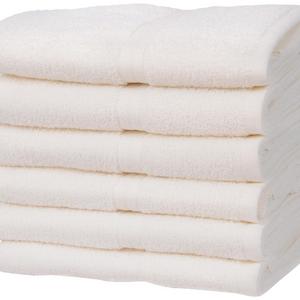 MARTEX - 6 Bath Towels WHITE