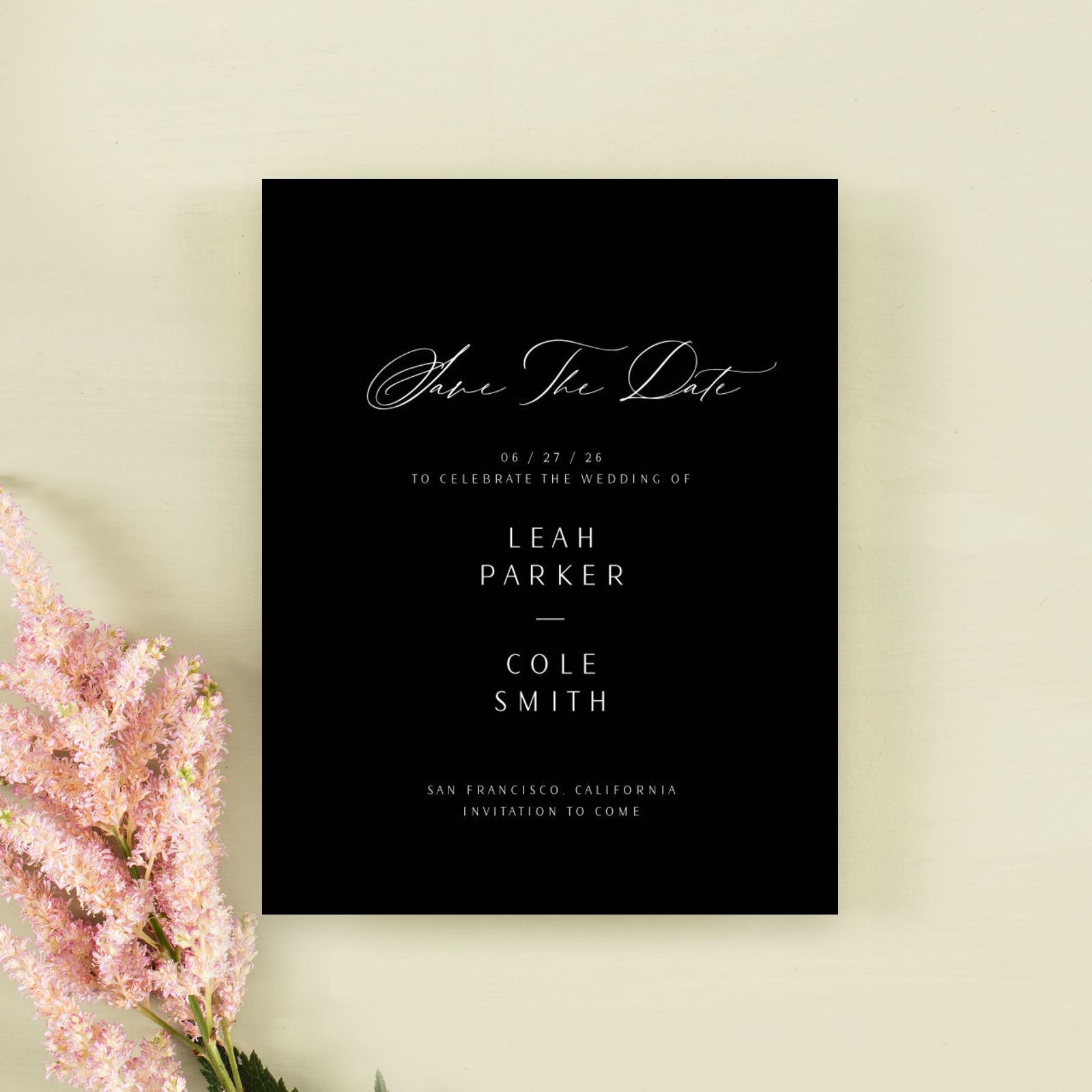 Zola save the dates elincourt portrait