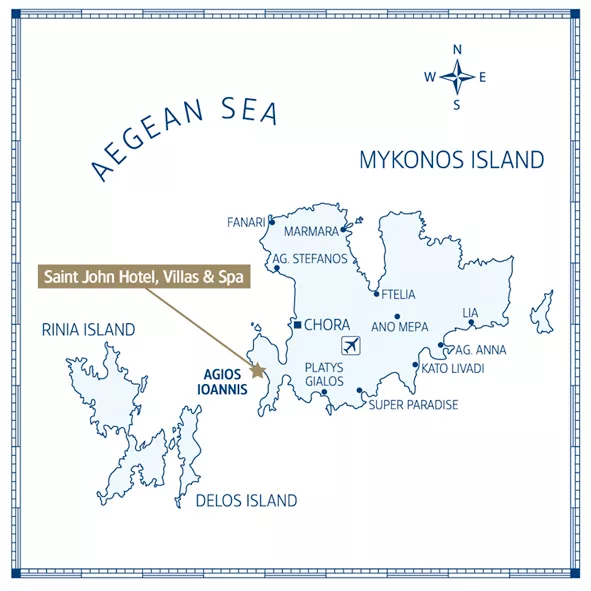 Map of where Saint John is located on the Island.