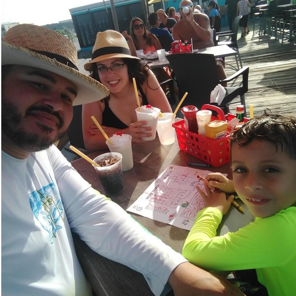 Our very first trip to the beach to spend the day and watch a rocket launch at night