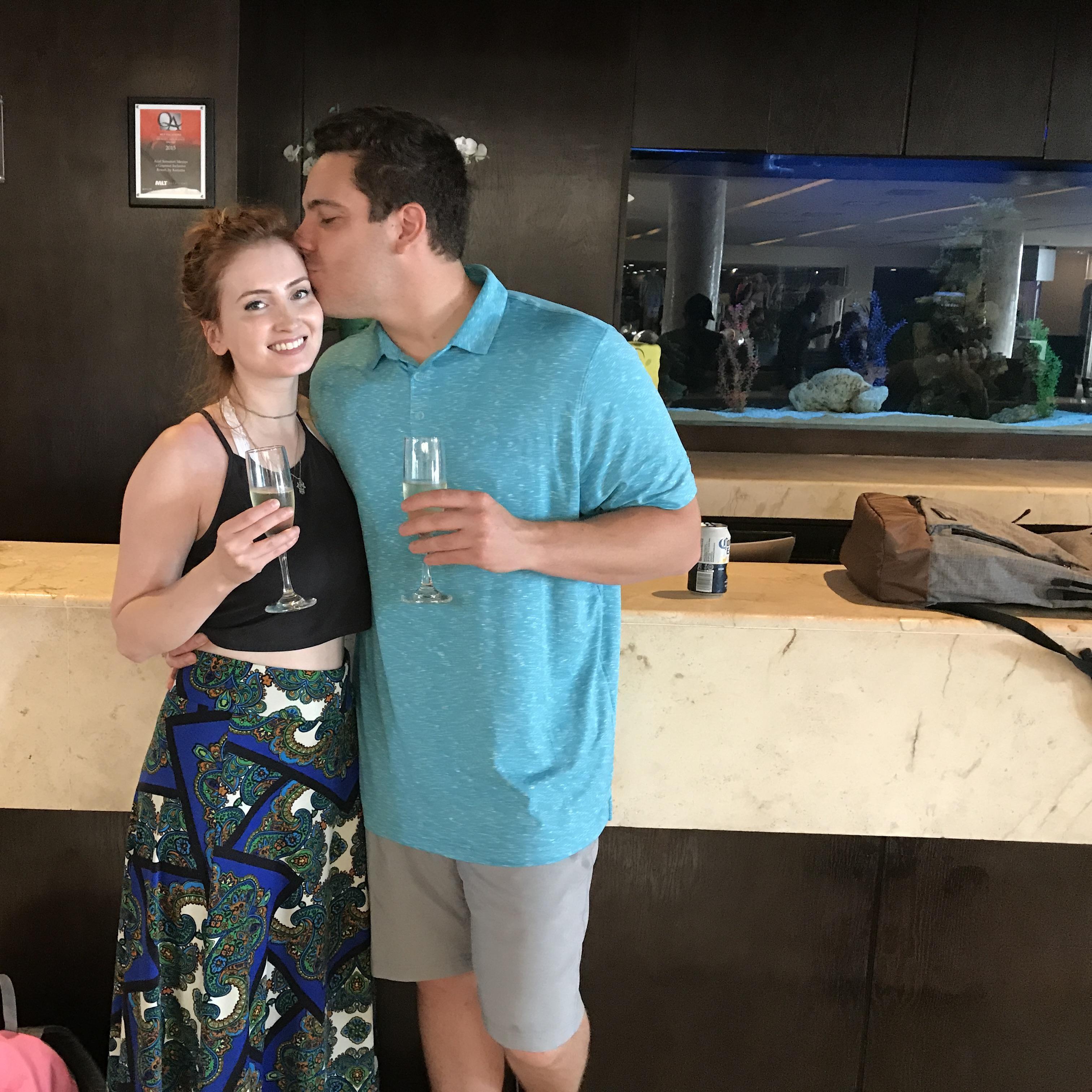 Upon arrival in Mexico.