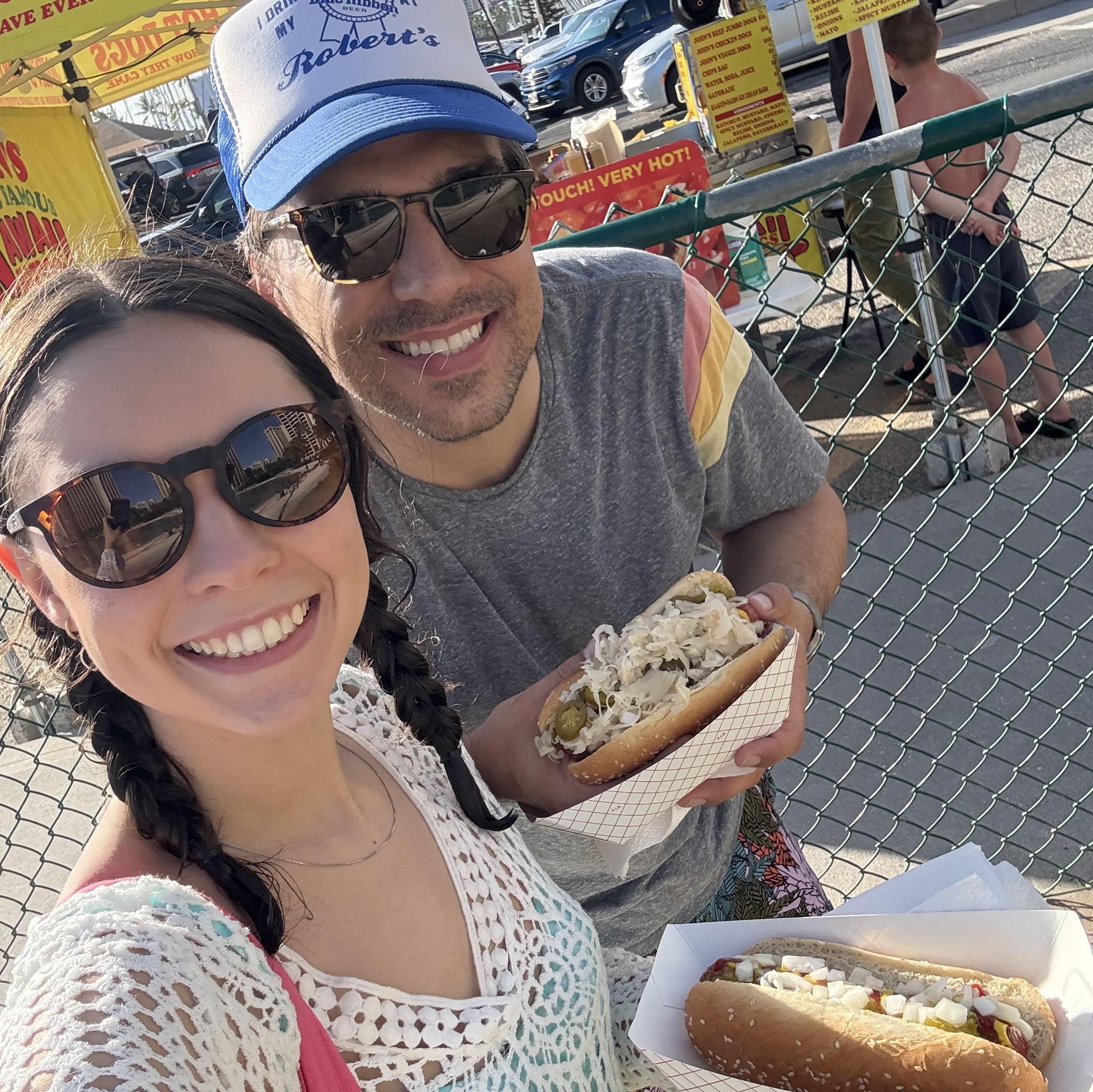 Like any true Chicagoan, Madison loves hot dogs. We had to try these hawaiian hotdogs in Honolulu