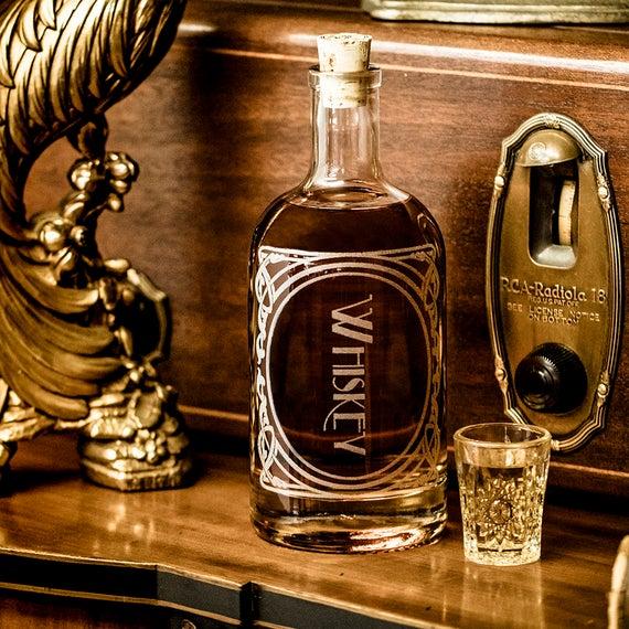 Etched Glass Spirit Decanters