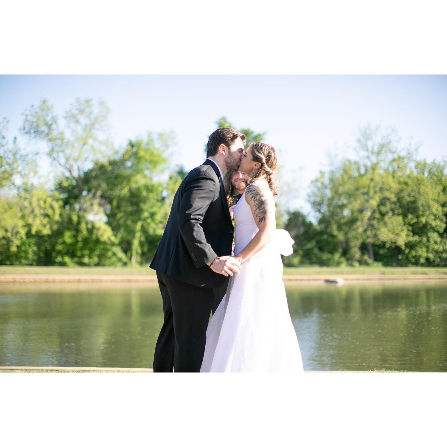 First kiss as husband and wife