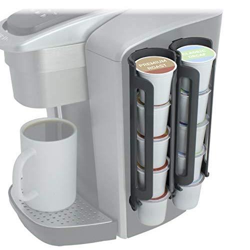 Sidekick Coffee Pod Dispenser (2 Pack) Mounts To Side Of Machine, Holder for Keurig K Cups (2 Pack/Holds 10 K-Cups)