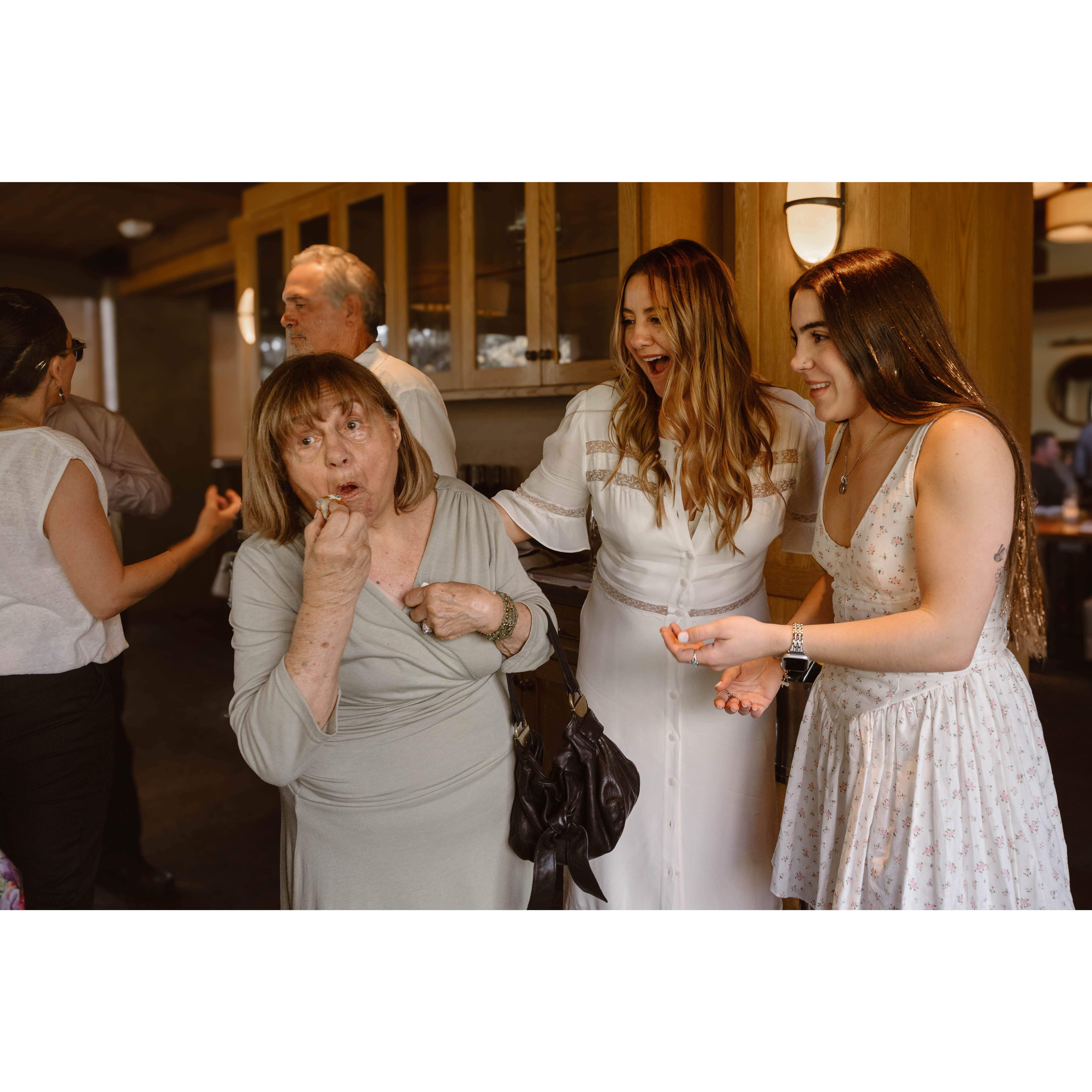 Grandmother with her granddaughters