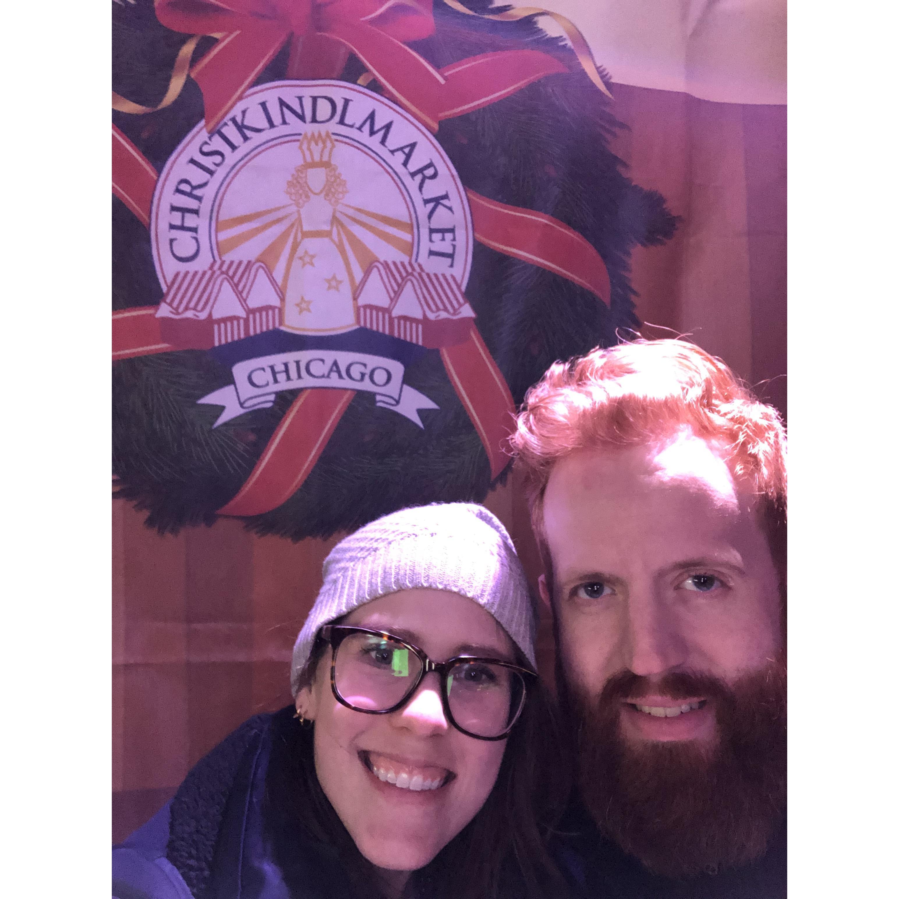 One of our first dates together at the Christkindl Market