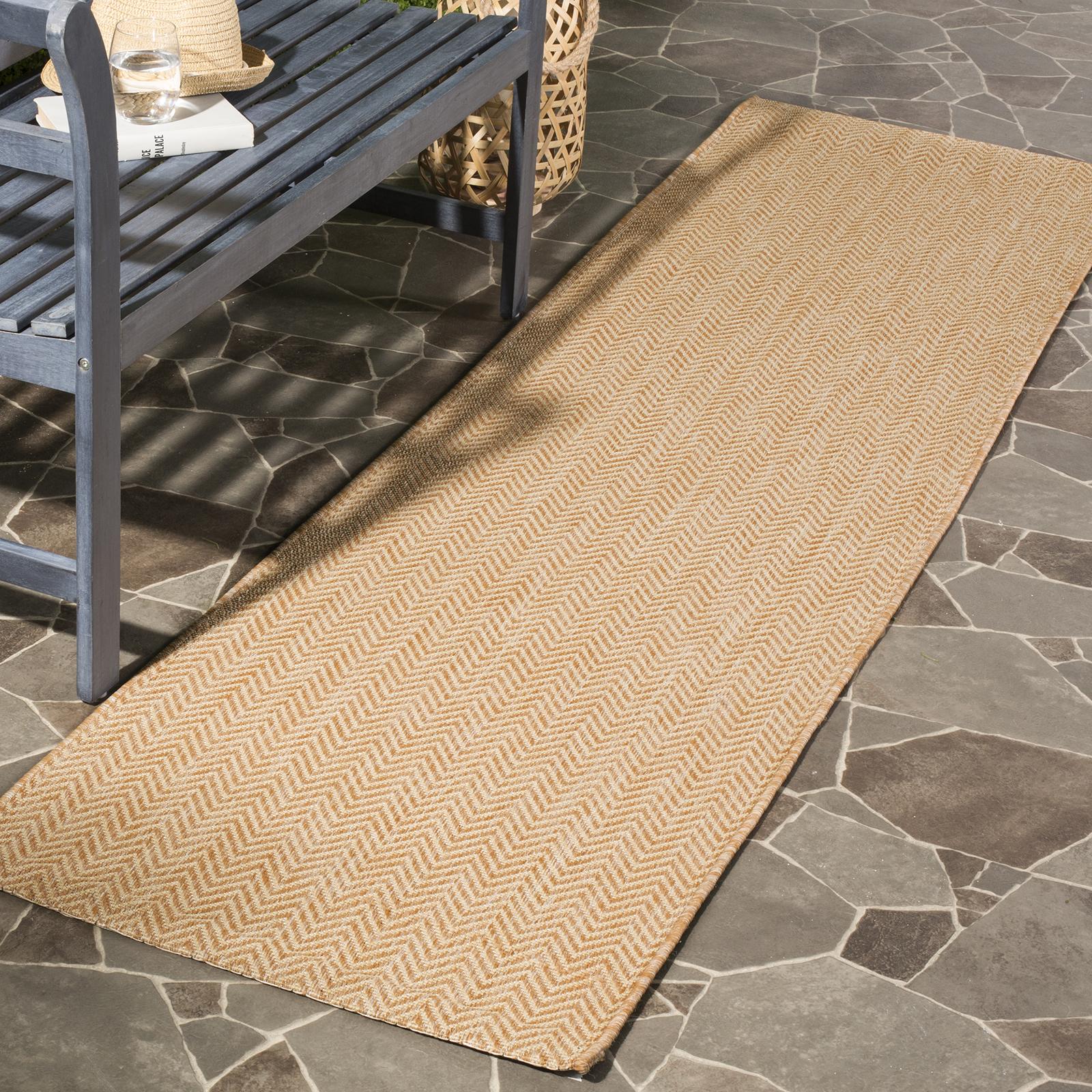 Safavieh Courtyard Carolann Indoor/ Outdoor Rug - 9' x 9' Square - Natural/Cream