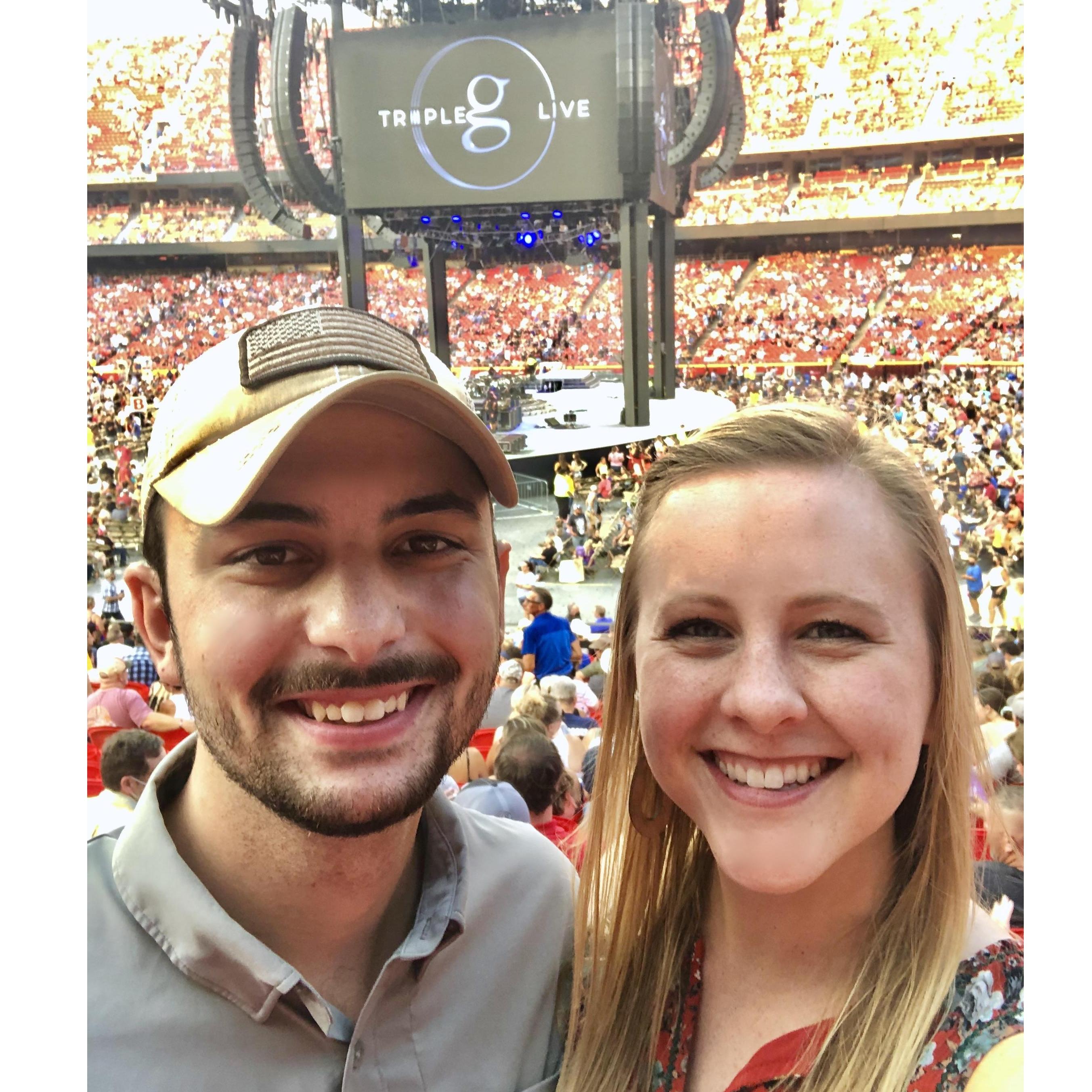 One of the greatest days of Connor's life. Seeing Garth in concert at Arrowhead!!