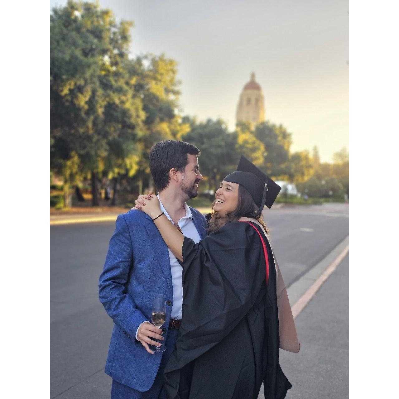 Giulia graduated and Eduardo couldn't be more proud