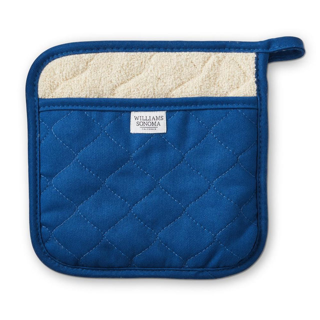 Williams Sonoma Solid Potholder, Bright Blue