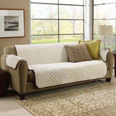 CouchCoat™ Furniture Cover in Brown/Cream