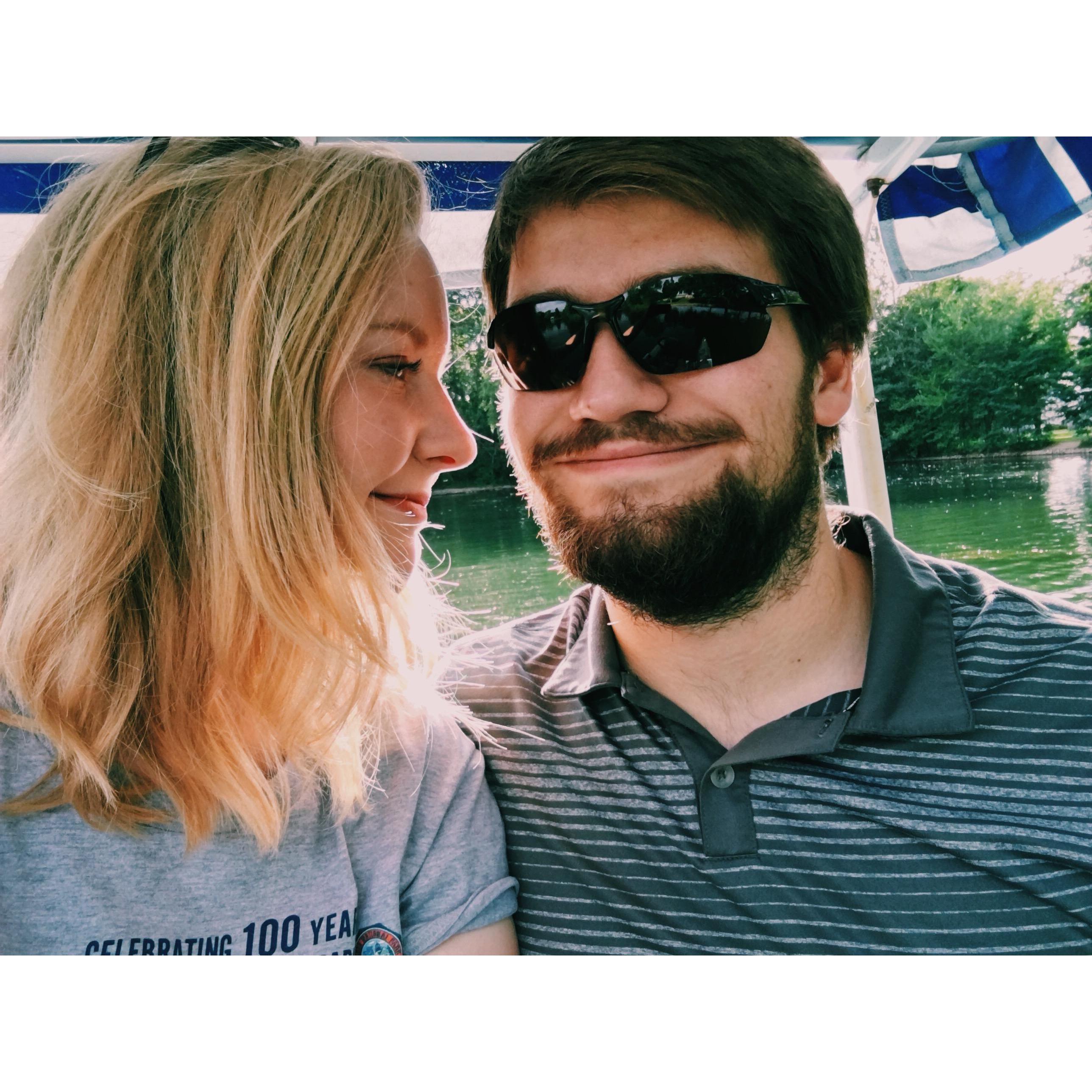 Paddle-boating Downtown - have you tried one of those boats? Takes some serious leg-work. At least Ian was lookin' cute. (2017)