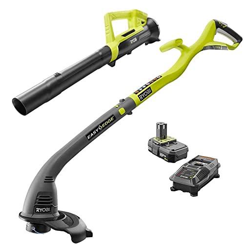 Ryobi ONE+ 18-Volt Lithium-Ion Corless 10' String Trimmer&Blower KIT