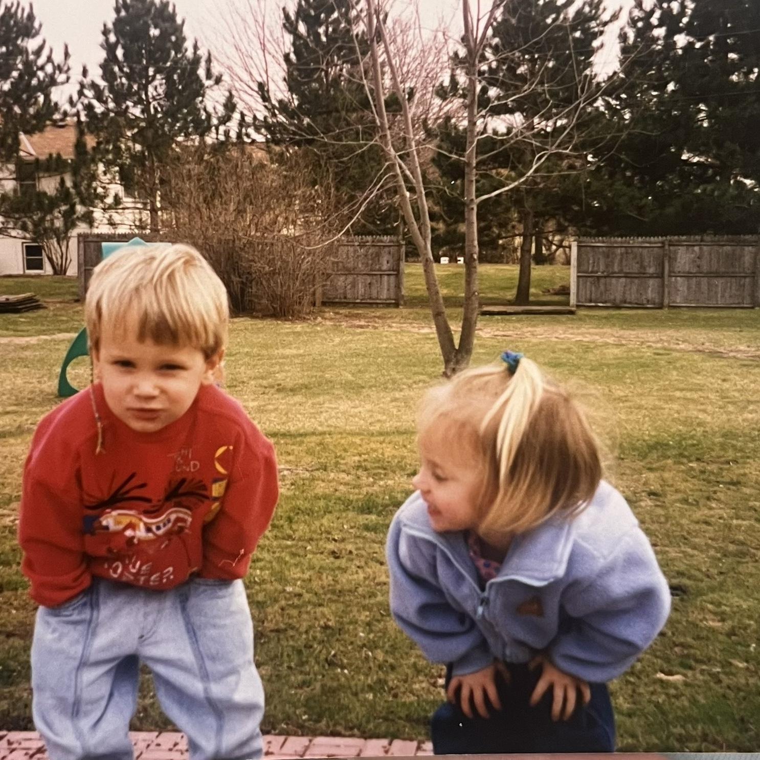 Playing in the Pavelka's backyard - 1995