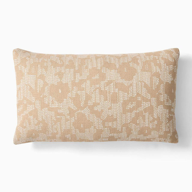Dotted Mina Pillow Cover, 12x21, Camel