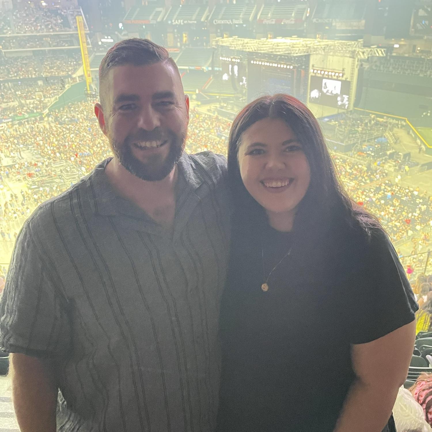 Our first concert—the Jonas Brothers at Globe Life Field.