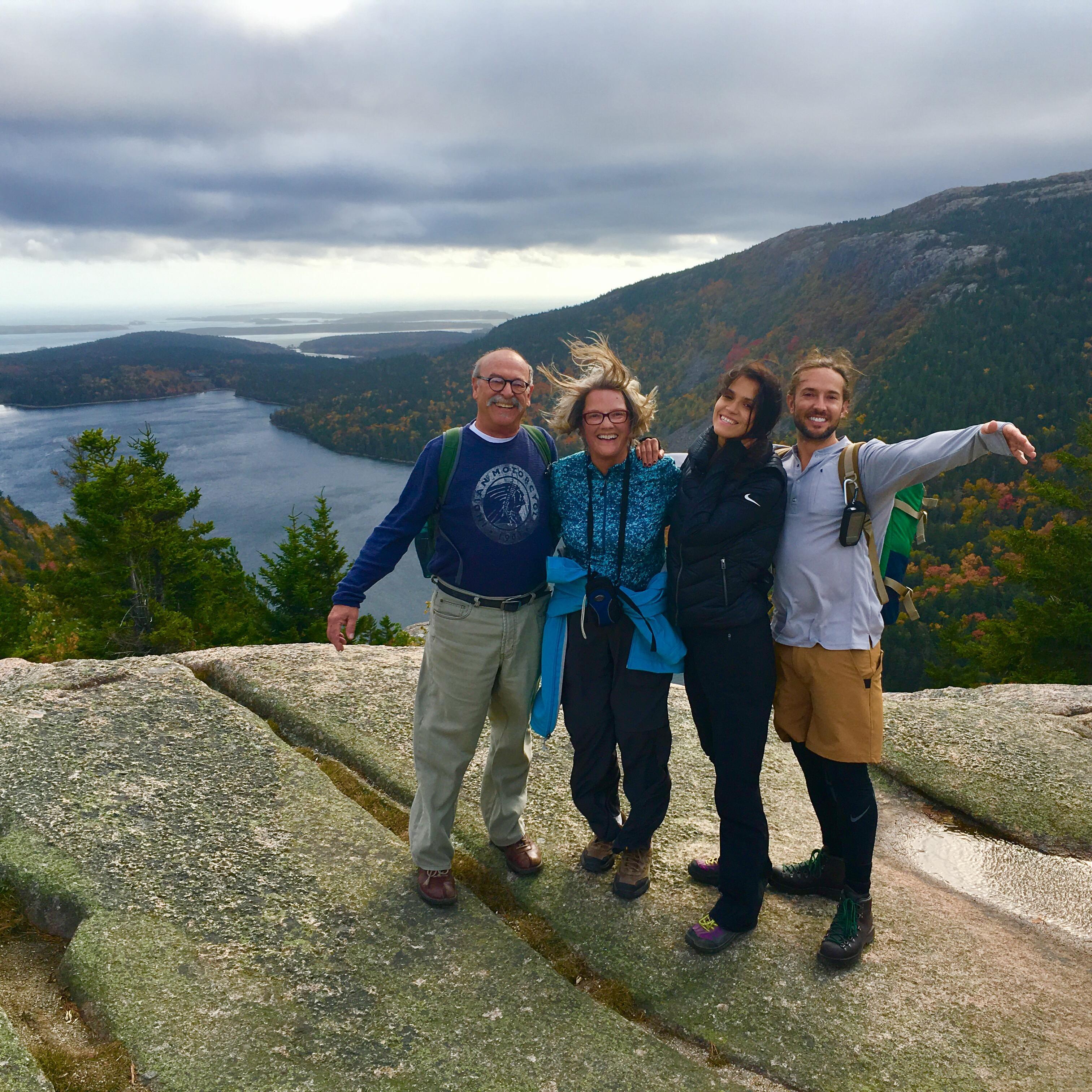 On a trip with Kyle's parents to Acadia National Park.