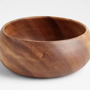 Tondo 8.5" Acacia Wood Salad Serving Bowl + Reviews | Crate & Barrel