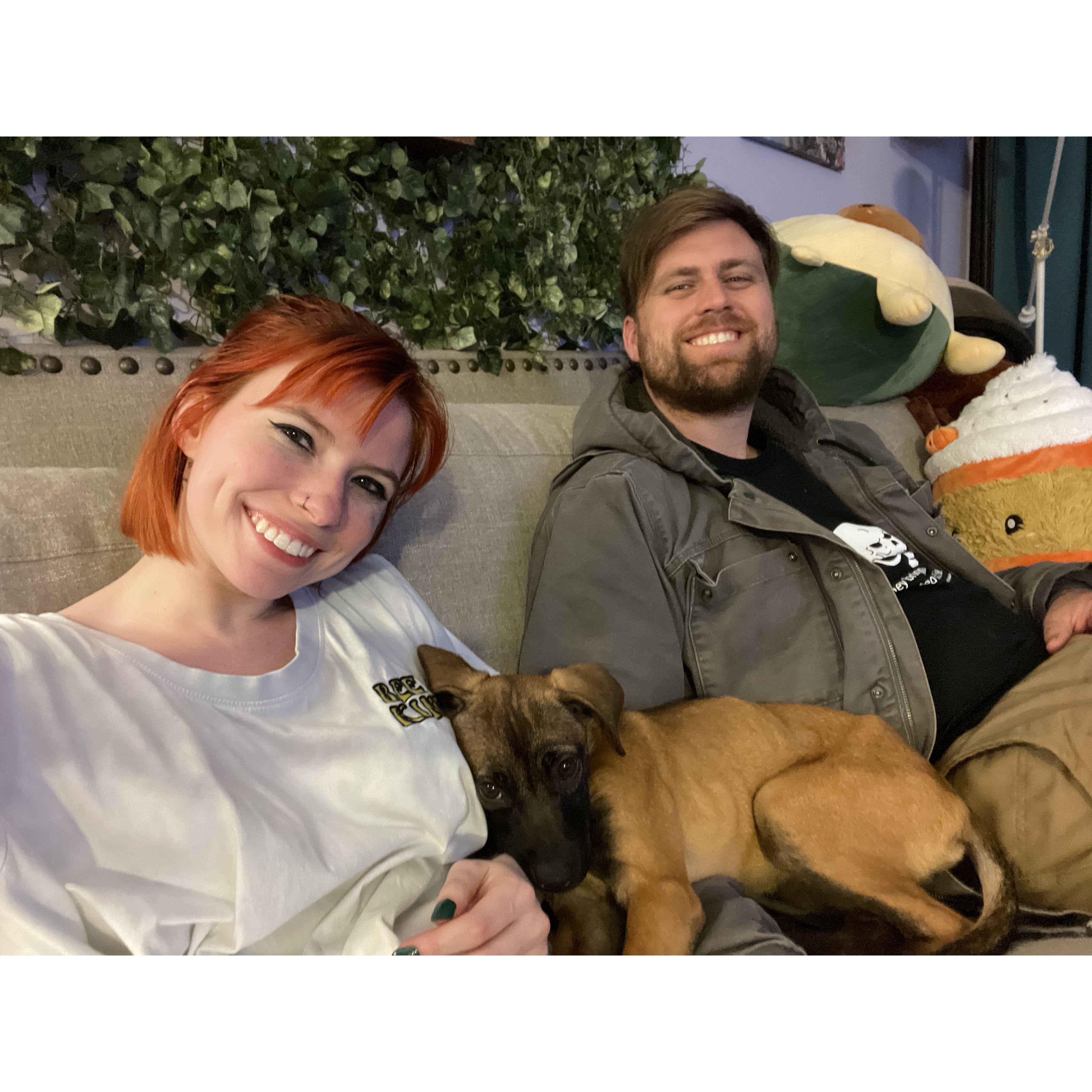 Janets first night at her forever home <3