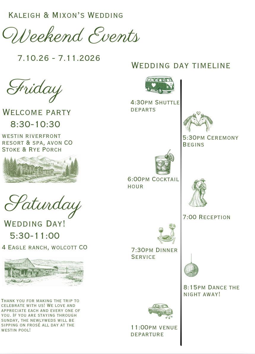 The Wedding Website of Kaleigh Hughes and Mixon Robb