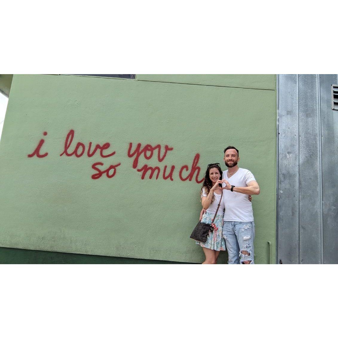 His subtle way of telling me he loved me - our first photo together