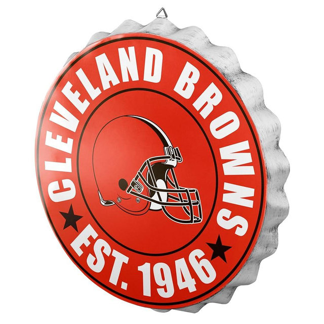 foco NFL Team Logo Metal Hanging Wall Bottle Cap Sign