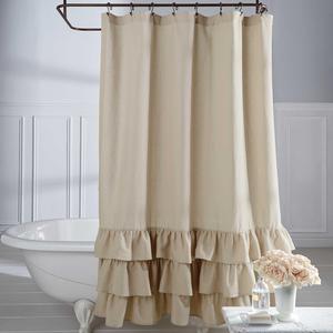 Veratex Vintage Ruffle 72-Inch x 84-Inch Shower Curtain