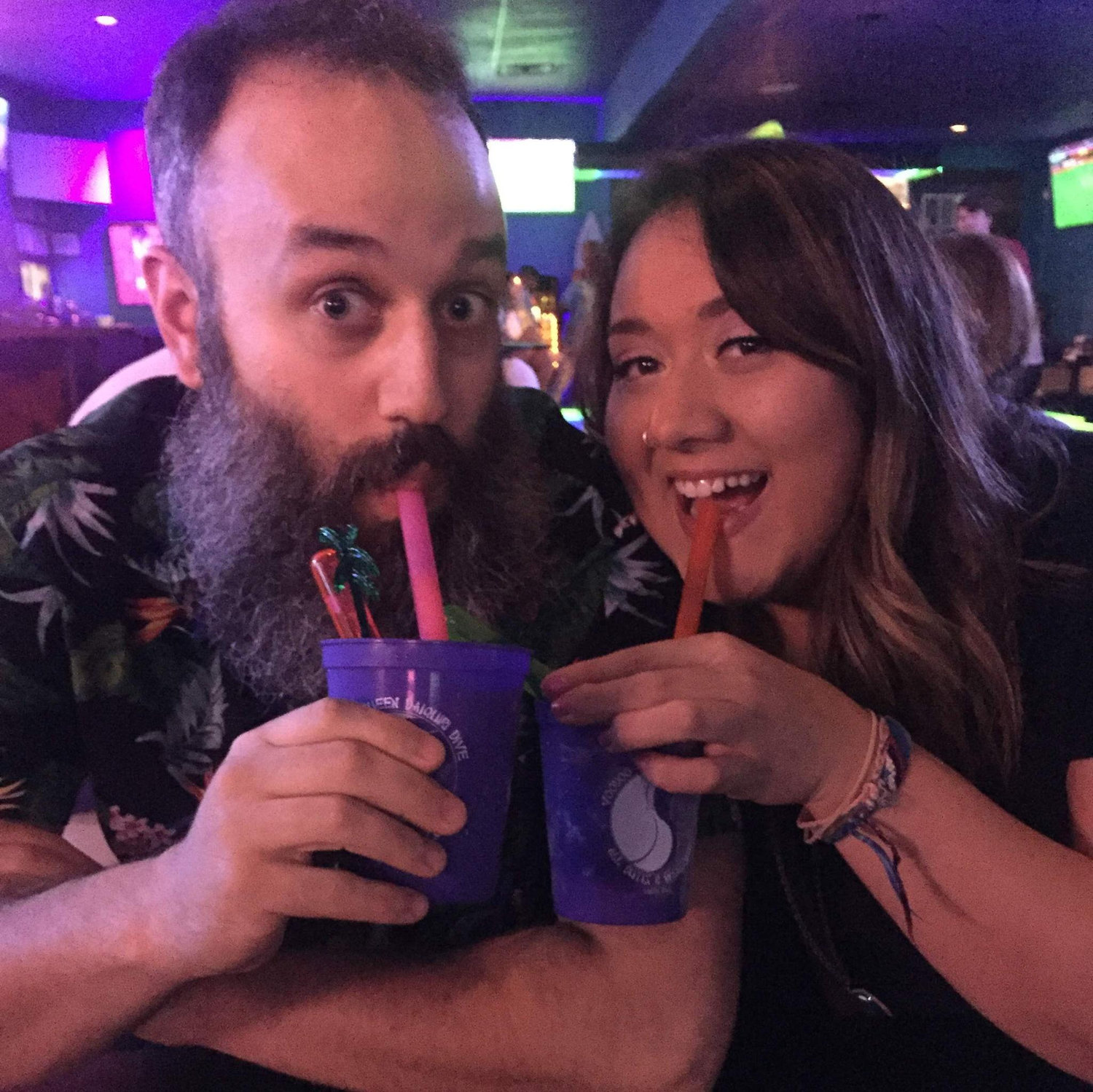 Andrew's favorite picture of us at Voodoo Queen for Alyssa's birthday in 2018