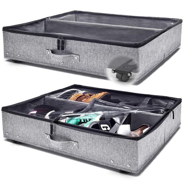 Under Bed Storage with Wheels, Set of 2