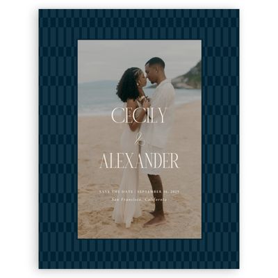 Blue Typography Wedding Digital Save the Date - Jody Photo