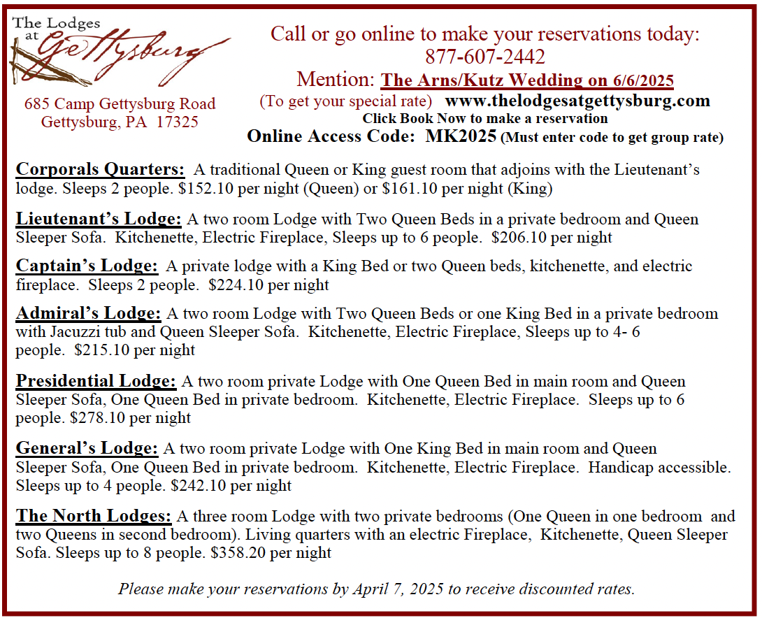 The Wedding Website of Kyle Kutz and MacKenzie Arns