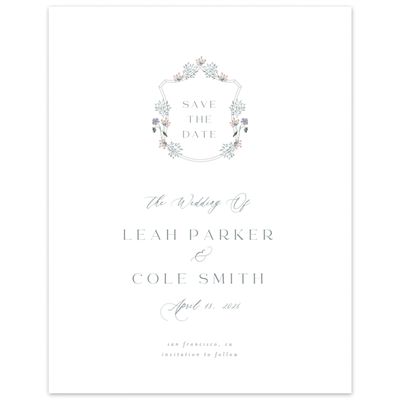 White Wedding Digital Save the Date - Valentina Portrait