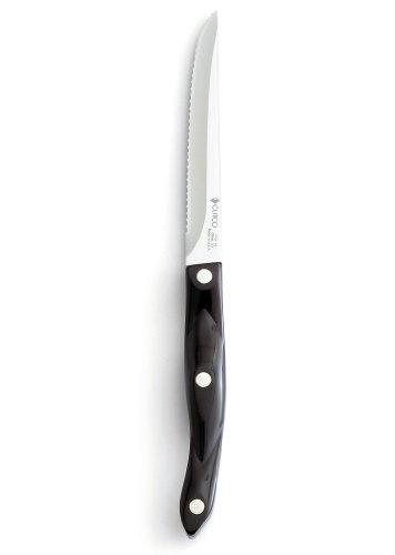 CUTCO Model 1721 Trimmer with 4 7/8" High Carbon Stainless blade and 5 1/8" classic dark brown handle (often called "black") in factory-sealed plastic bag.