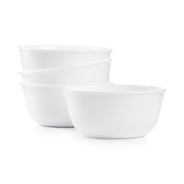 Corelle Shimmering White Collection Glass 4-Pc. Soup & Cereal Bowls