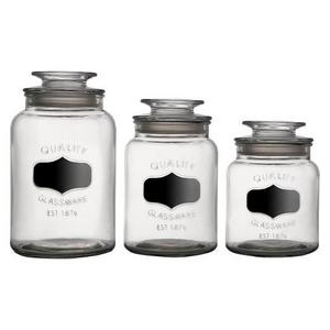 American Atelier Chalkboard Glass Canister Set of 3