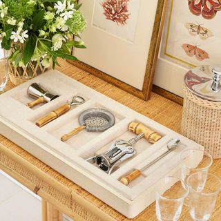 Shagreen Bamboo 5-Piece Bar Set