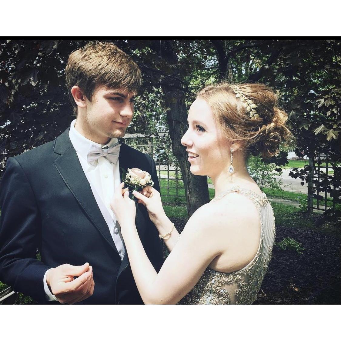 Connor's Senior prom and Megan's Junior prom